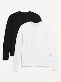 Image number 1 showing, Waffle-Knit T-Shirt 2-Pack