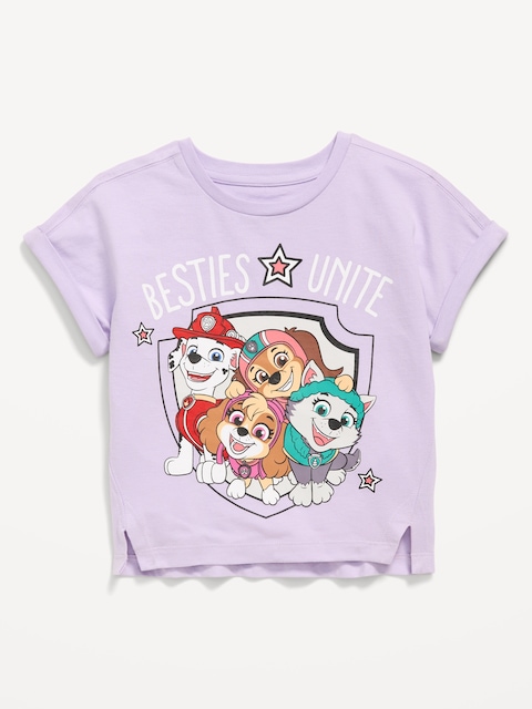 Dolman-Sleeve Licensed Graphic T-Shirt for Toddler Girls - Paw Patrol