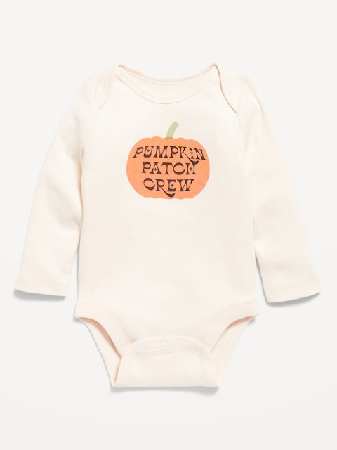 Long-Sleeve Graphic Bodysuit for Baby - Beige