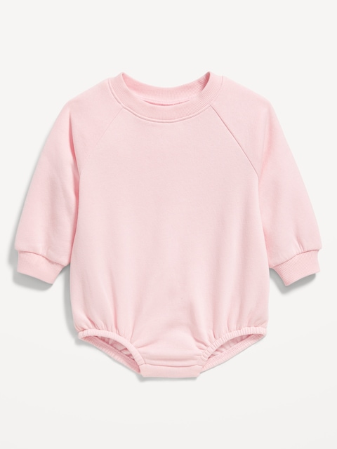 Long-Sleeve Fleece One-Piece Romper for Baby - Red