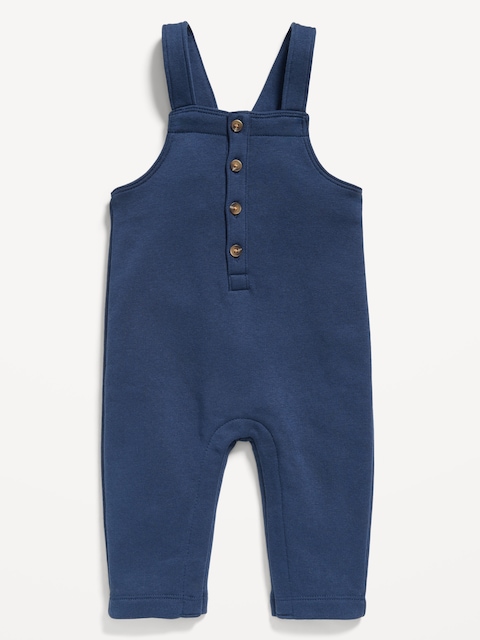 Fleece Button-Front Overalls for Baby - Multi