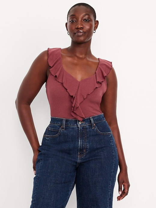 Image number 4 showing, Sleeveless Ruffle Top