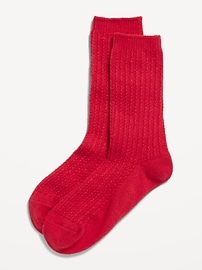 Image number 1 showing, Slouchy Textured Crew Socks for Women