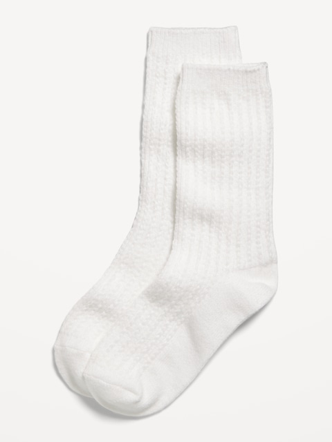Slouchy Textured Crew Socks for Women