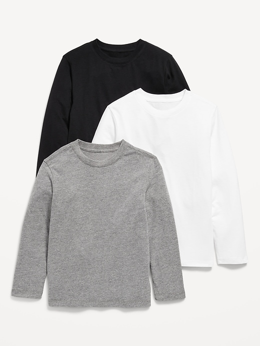 Image number 1 showing, Softest Long-Sleeve T-Shirt 3-Pack for Boys