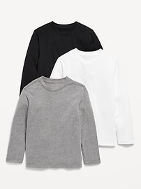 Image number 1 showing, Softest Long-Sleeve T-Shirt 3-Pack for Boys
