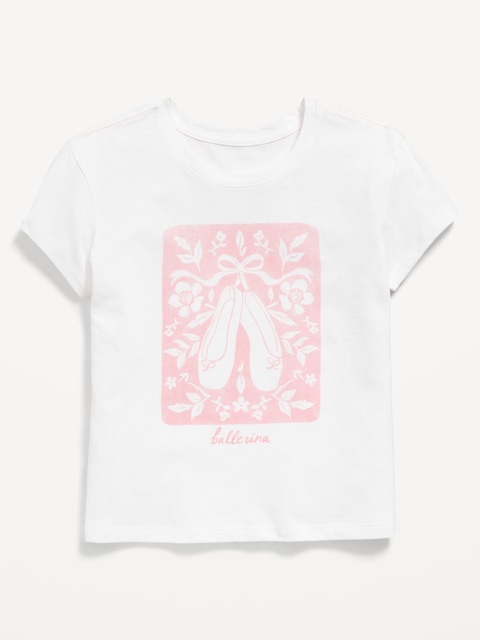 Short-Sleeve Graphic T-Shirt for Girls - Calla Lily White