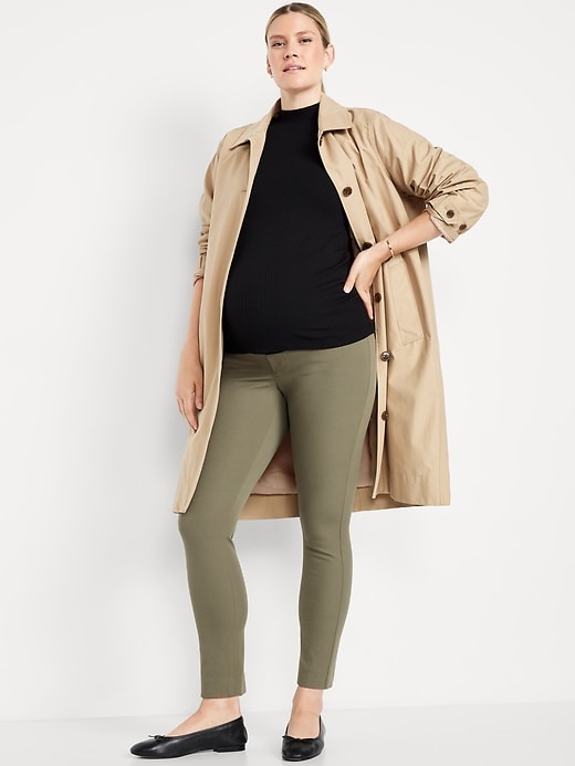 Image number 1 showing, Maternity Full-Panel Pixie Ankle Pants
