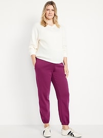 L'image numéro 1 présente Pantalon de jogging de maternité à taille rabattable