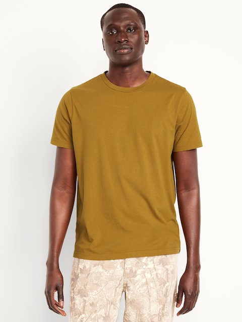 Crew-Neck T-Shirt - Ochre