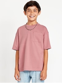 Image number 1 showing, Oversized Short-Sleeve Pocket T-Shirt for Boys
