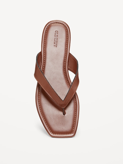 Image number 3 showing, Faux-Leather Flip Flop for Women