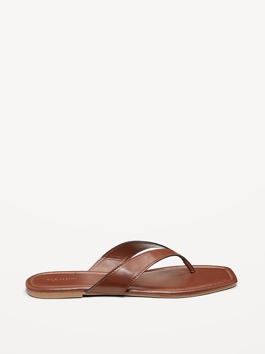 Image number 4 showing, Faux-Leather Flip Flop for Women