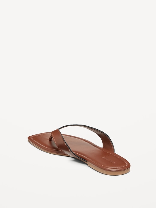 Image number 5 showing, Faux-Leather Flip Flop for Women