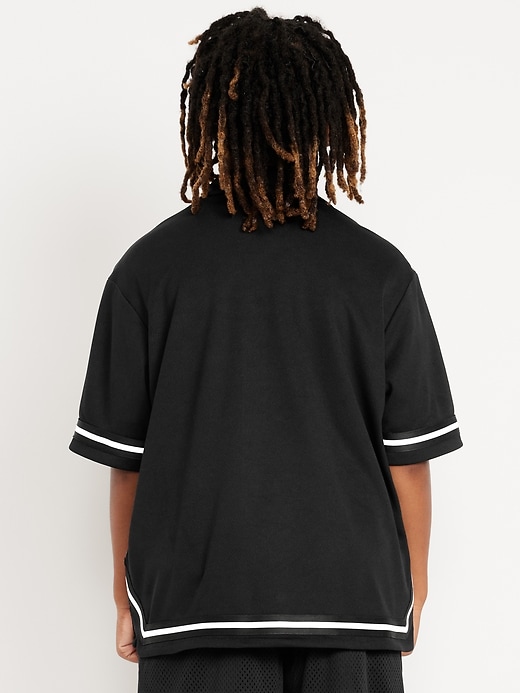 View large product image 2 of 4. Collared Mesh Go-Dry Cool Performance Shirt for Boys