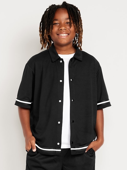 L'image numéro 3 présente Chemise en maille à col Performance Go-Dry Cool pour garçon