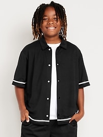 View large product image 3 of 4. Collared Mesh Go-Dry Cool Performance Shirt for Boys