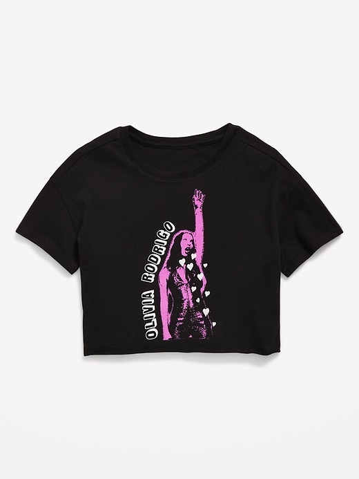 View large product image 1 of 3. Olivia Rodrigo™ Cropped Graphic T-Shirt for Girls