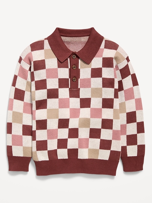 Image number 2 showing, HOLD: Long-Sleeve Collared Sweater for Toddler Boys