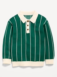 Image number 1 showing, HOLD: Long-Sleeve Collared Sweater for Toddler Boys