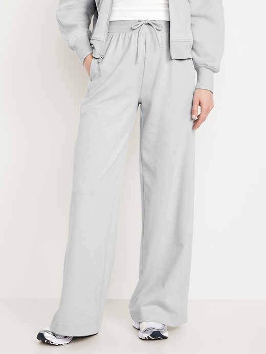 Image number 1 showing, Extra High-Waisted Dynamic Fleece Wide-Leg Sweatpants