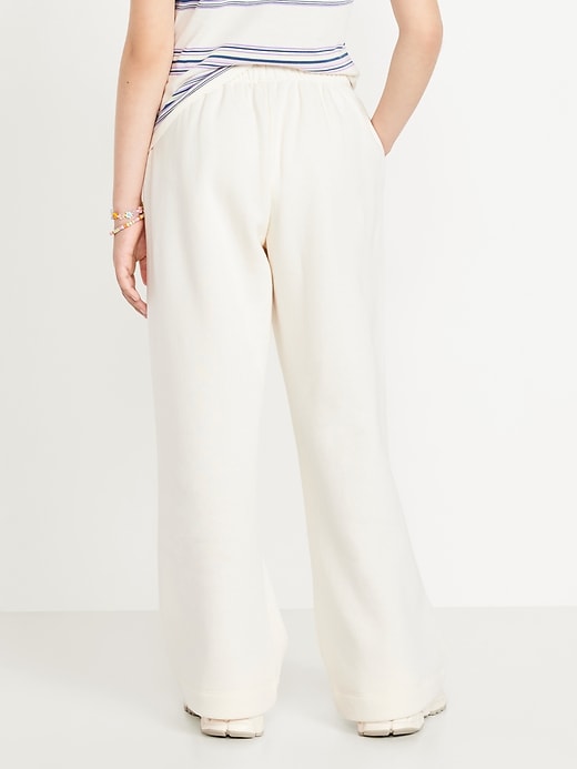 View large product image 2 of 4. Favorite Fleece High-Waisted Wide-Leg Sweatpants for Girls