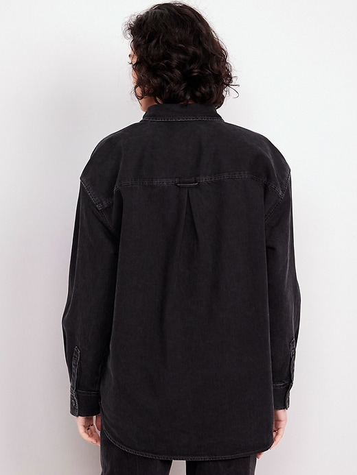 Image number 2 showing, Denim Button-Down Boyfriend Shirt