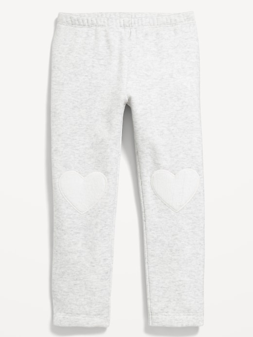 Image number 1 showing, Heart-Patch Fleece-Lined Leggings for Toddler Girls