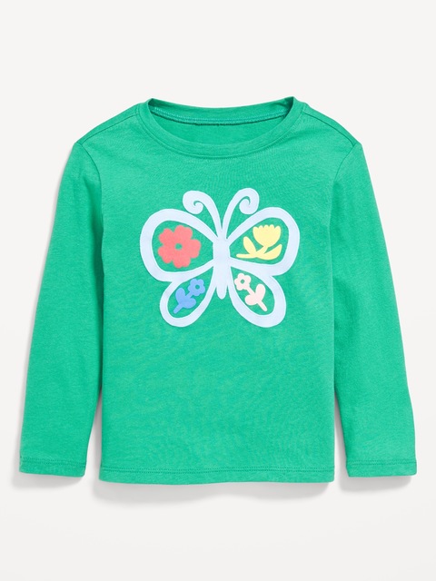 T-shirt à imprimé à manches longues pour toute-petite fille - Caméléon