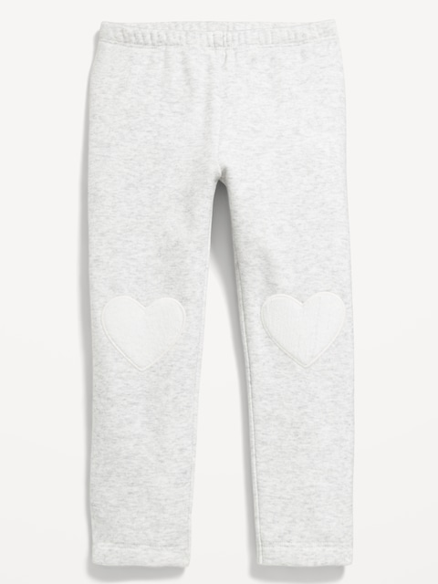 Legging à doublure en molleton avec applique en forme de cœur pour toute-petite fille - Fleece Lined C:Bc02Lhgy
