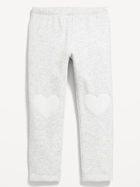 Image number 1 showing, Heart-Patch Fleece-Lined Leggings for Toddler Girls