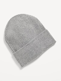 Image number 1 showing, Wide-Cuff Ribbed Beanie for Men
