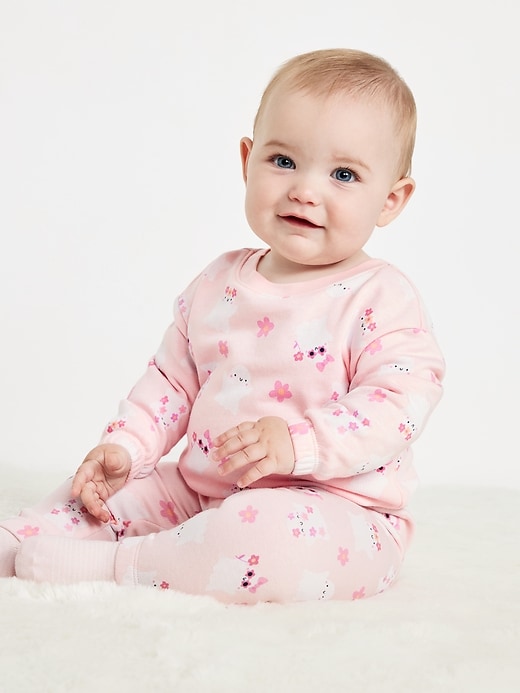 View large product image 1 of 3. Printed French Terry Sweatshirt and Pants Set for Baby