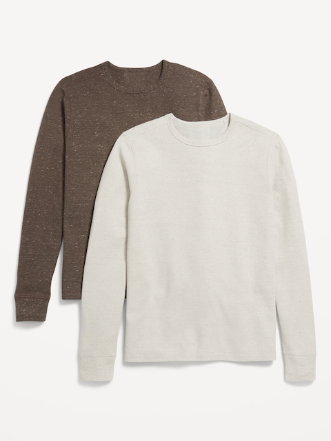 T-shirt en tricot gaufré (paquet de 2) - Avoine Et Marc De Café