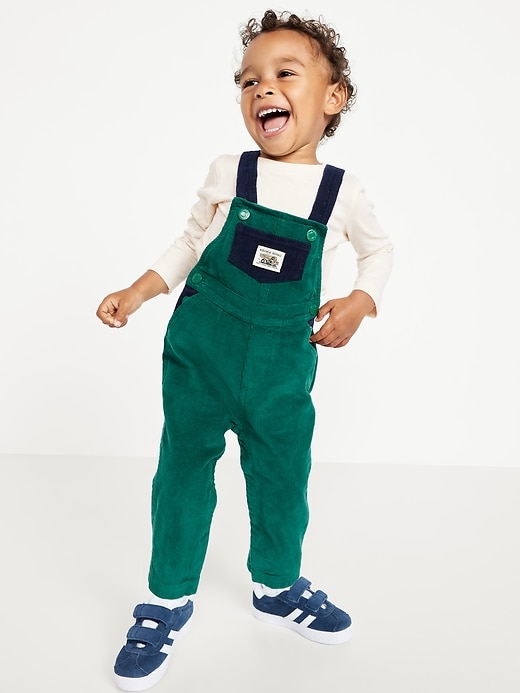 View large product image 1 of 2. Long-Sleeve T-Shirt and Corduroy Overalls Set for Baby