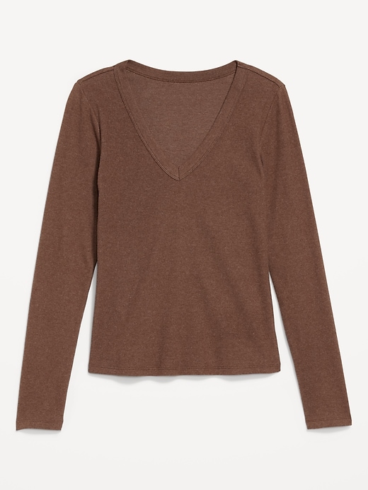 Image number 8 showing, Long-Sleeve Cozy V-Neck Top