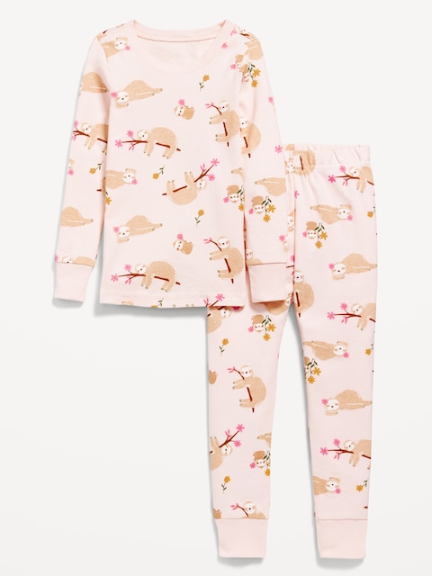 Printed Snug-Fit Pajama Set for Toddler & Baby - Multi