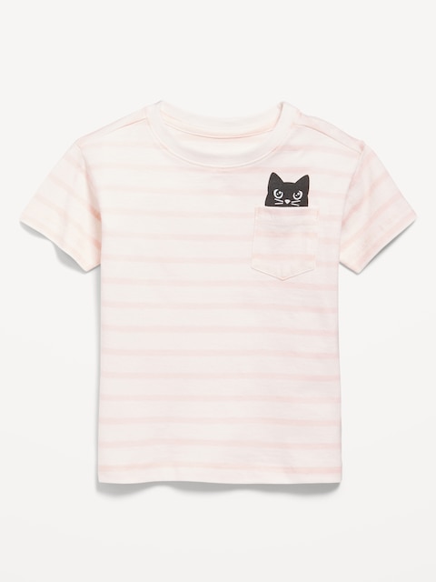 Short-Sleeve Pocket Graphic T-Shirt for Toddler Girls