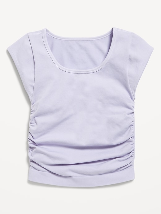 View large product image 1 of 4. Fitted Ruched Seamless Performance Top for Girls