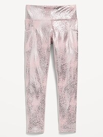 Image number 2 showing, High-Waisted PowerSoft 7/8-Length Side-Pocket Leggings for Girls