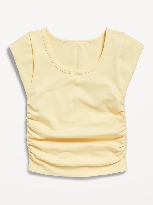 Image number 3 showing, Fitted Ruched Seamless Performance Top for Girls