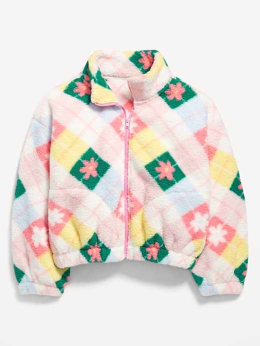 Image number 3 showing, Oversized Sherpa Zip Jacket for Girls