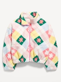 Image number 3 showing, Oversized Sherpa Zip Jacket for Girls