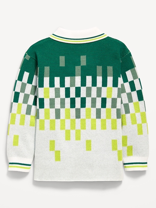 Image number 2 showing, Long-Sleeve Collared Soccer Sweater for Toddler Boys