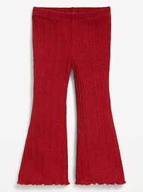 Image number 1 showing, Cozy Ribbed Flare-Leg Leggings for Toddler Girls
