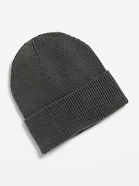Image number 1 showing, Wide-Cuff Ribbed Beanie for Men