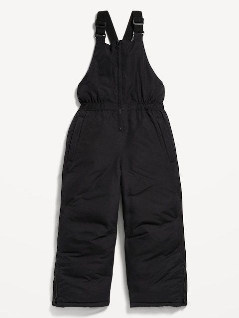 Salopette de neige hydrorésistante à plastron unisexe pour enfant - Noir De Jais
