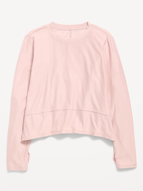 T-shirt Performance NuageSport à manches longues pour fille - Rose Conte De Fée