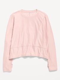 Image number 1 showing, CloudMotion Long-Sleeve Performance T-Shirt for Girls