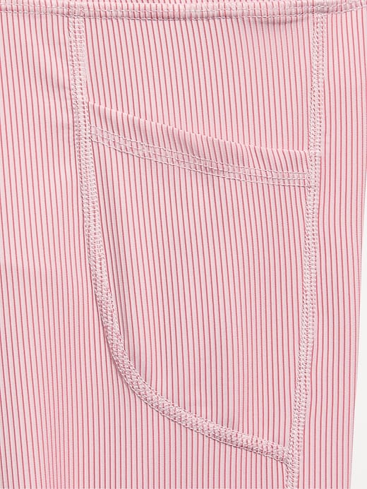 Image number 6 showing, High-Waisted PowerSoft Ribbed Performance 7/8 Leggings for Girls